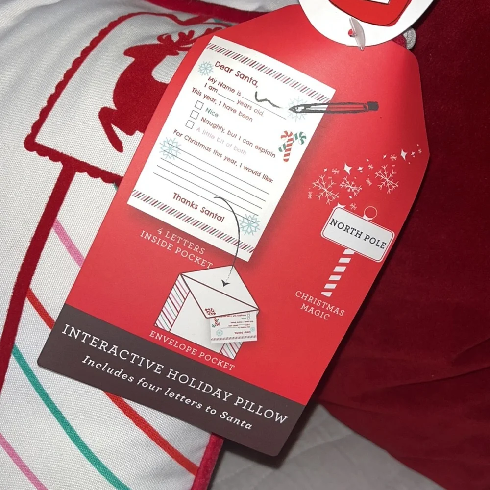 Two Letters to Santa Christmas Pillows